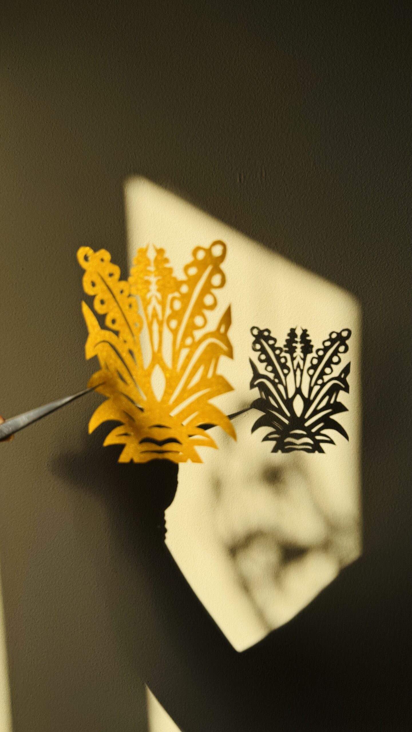 papercut of heads of harvest of corn 